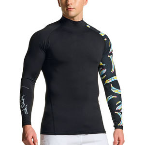 เสื้อแรชการ์ดแบบสวมคอ รุ่นใหม่ล่าสุด สำหรับผู้ใหญ่ ระบายอากาศได้ดี ผลิตตามแบบที่ลูกค้าต้องการ พร้อมสกรีนโลโก้ OEM ผ้าสแปนเด็กซ์/โพลีเอสเตอร์ ราคาประหยัด - Product Image 2