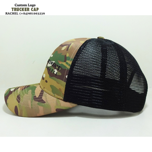 6 Panneaux Camouflage Trucker Chapeaux Gorras Structuré Casquettes 3D Logo Brodé Bord Incurvé Réglable Snapback Pour La Chasse Pêche - Product Image 3