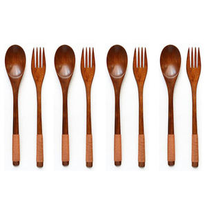 Couverts en bois de mangue naturelle Cuillères et Fourchettes Ensembles Conceptions personnalisées Couverts de table avec manche en bois Ustensiles de cuisine Couverts - Product Image 1