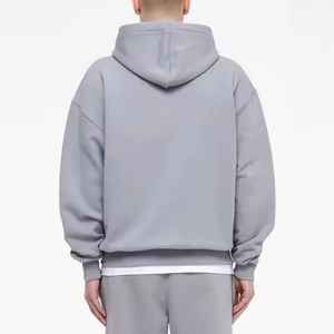 Cotton Fleece Oversized Mens Zip up Hoodies Streetwear 450gsm Casual Blank Customized <b>Zippered</b> <b>Hoodie</b> 2025 - Product Image 3