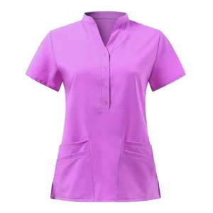 Haut de blouse médicale moderne pour médecins et infirmières |   Résistant à la transpiration |   Vêtements d'hôpital faciles d'entretien - Product Image 3