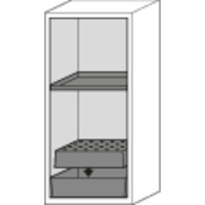 asecos Armadio per Materiali Pericolosi Ignifugo G 600-F, 1 Ripiano, Cerniera a Sinistra, Giallo - Product Image 2