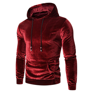Street Style Velvet <b>Hoodies</b> For Unisex Best Fashion Wears Plain Slim Fit Pullover <b>Soft</b> Velvet <b>Hoodies</b> For Men's - Product Image 1