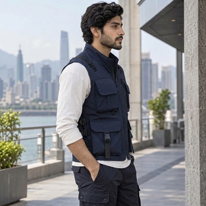 <b>Utility</b> <b>Vest</b> Designed With Strong Polyester Fabric Multiple Storage Pockets Comfortable Structure Adjustable Side Features - Product Image 4