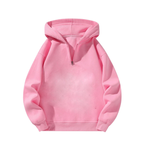 Sudadera con capucha de invierno para hombre personalizada de alta calidad 100% algodón MOQ bajo y cremallera de cuarto para uso al aire libre sudaderas con capucha para hombre - Product Image 1