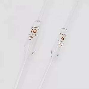 Pipette jaugée de laboratoire 8ml avec marque de graduation simple en verre borosilicate clair et haute précision - Product Image 3