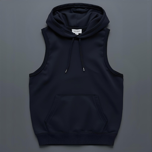 Bienvenido diseño personalizado Sudadera con capucha sin mangas Algodón Fleece Pullover Sudadera Muscle Tank Style con opciones OEM/ODM - Product Image 4