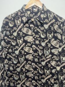 Camisa Casual de Algodón con Estampado a Mano Exclusiva y Elegante para Hombre |   Colección de Camisas de Manga Larga 100% Algodón con Estampado - Product Image 2