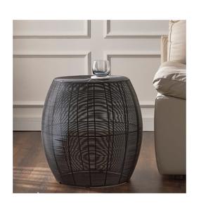 Table d'appoint décorative en rotin écologique moderne, faite à la main, avec forme et taille personnalisables pour le mobilier de salon - Product Image 2