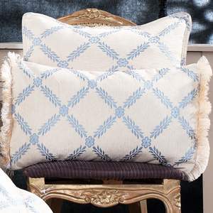 Toronto |   Ensemble de couette de massage moderne 6 pièces, taille King 260x240 cm, beige et bleu, luxe, toutes saisons - Product Image 5