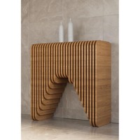 Table console en contreplaqué console paramétrique design meubles de hall d'entrée décors muraux en bois table de couloir
