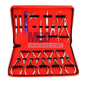 Professional Medical Devices 18-Piece Basic Orthodontics Dental Instruments <b>Set</b> High Quality Steel Tools Kit Including <b>Pliers</b> - Product Image 2