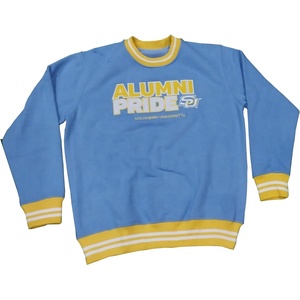 Sudadera Vintage Azul Cielo de la Universidad Bulldog para Hombre, Sudadera con Cuello Redondo, Estilo Universitario Vintage - Product Image 1