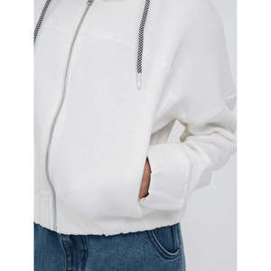 Sudadera con Capucha de Forro Polar para Mujer, Marca VIRGO, Diseño Casual, Color Sólido, con Cierre y Mangas Regulares, Cómoda - Product Image 4
