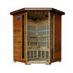 Sauna Infrarroja de Cedro para 3 Personas - Sauna de Bienestar y Desintoxicación Energéticamente Eficiente para Uso en Interiores/Exteriores - Product Image 6