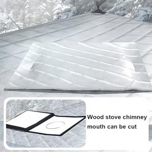 Foerstine Cube d'isolation étanche tente <span class=keywords><strong>de</strong></span> pêche sur glace d'hiver tente <span class=keywords><strong>de</strong></span> sauna portable avec trou <span class=keywords><strong>de</strong></span> cheminée 2-4 personnes tente d'hiver - Product Image 6