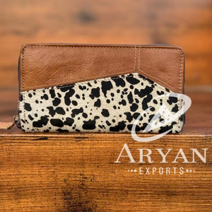 Portefeuilles en Cuir de Fourrure Faits à la Main pour Femmes, Sacoches en Cuir Véritable, Porte-Cartes, Vente en Gros, Western - Product Image 1