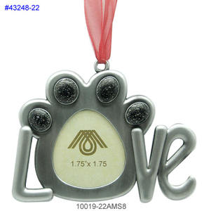 MEILLEURE VENTE ORNEMENT DE NOËL OEM CADRE DE PATTE DE CHIEN - Product Image 1