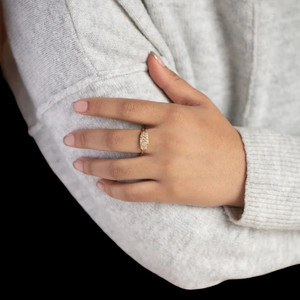 Anillo de joyería fina de Plata de Ley 925, diseño de racimo, piedra de circón cúbico, banda de compromiso de boda chapada en oro para fiesta de regalo - Product Image 3