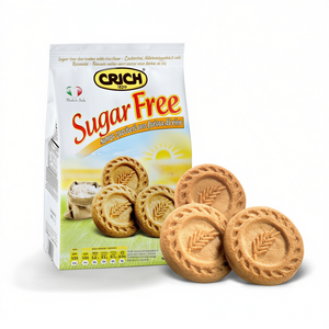 Crich G.270X12pz Crispy <b>Sweet</b> <b>Sugar</b>-<b>Free</b> Round Biscuits with Roll Stamping Process 12-Piece Bag - Product Image 2