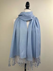 Sky Blue Kashmiri Wool <b>Shawl</b> Handcrafted Winter <b>Wrap</b> Soft Stylish Wool Stole for <b>Women</b> Traditional Ethnic Fashion - Product Image 6