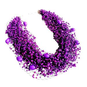 Collar largo con cuentas, collar de borla de cuentas de semillas hechas a mano nativas bohemias, collar de cuentas de declaración grande bohemio para mujer - Product Image 3