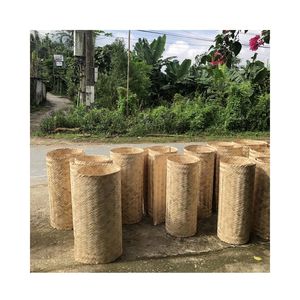 Nueva hoja de Estera de bambú tejida de arte popular para decoración de techo de Vietnam cubierta de hoja de punto de Bambú - Product Image 6