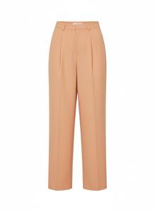 New Fashion Women's Retro High Waist Breathable Flat Casual Trousers with Side <b>Pocket</b> Woven Fabric for Autumn - Product Image 3