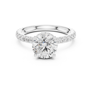 Bague de fiançailles de conception de couronne 10K bijoux de mariée uniques - Product Image 4
