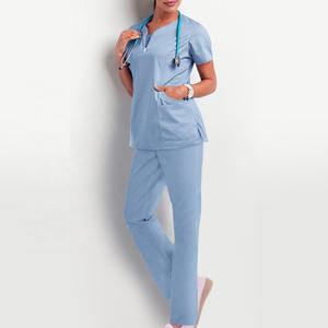 Blusa Quirúrgica de Manga Corta para Mujer, Ropa de Trabajo para Quirófano para Enfermeras y Cirujanos, Bata de Aislamiento, Uniforme para Fines Especiales - Product Image 1