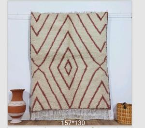 Alfombras de Lana Hechas a Mano Marroquíes, Auténticas Alfombras Bereberes, Lana Natural, Artesanía Artesanal, Tamaño y Colores Personalizables, Alta Calidad - Product Image 2