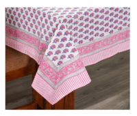 Nappe imprimée en 100% coton naturel, bloc à main, Design Floral, décor personnalisé, Rectangle, couverture de Table à manger, fabrication indienne