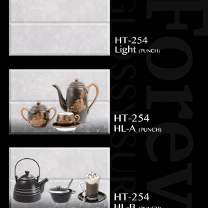 Premium antideslizante 250x375mm Firebrick azulejo de pared de cerámica brillante Premium para la serie de acento Interior del baño antibacteriano - Product Image 1