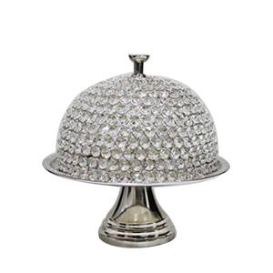 Soporte redondo de metal con acabado dorado para servir postres de boda al estilo árabe, accesorios de decoración para mesa. - Product Image 4