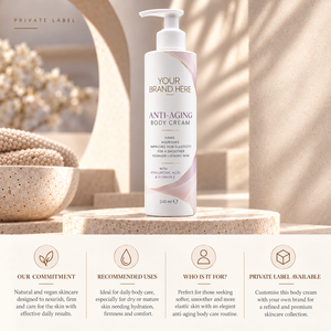 Private Label Anti-Aging Körpercreme 240ml |   Hyaluronsäure & Straffende Körperpflege |   OEM-Hersteller Spanien - Product Image 3