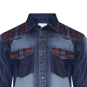 Chemise en jean pour homme, manches longues, décontractée, chemise en jean en coton pour homme, boutonnée, décontractée, chemise en jean classique pour homme - Product Image 6