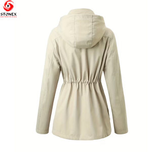 Chaqueta Cortavientos Personalizada para Mujer, Talla Grande, Impermeable, Cortavientos, Abrigo Largo de Alta Calidad, Colores con Logotipo Personalizado, Ropa de Invierno - Product Image 3