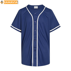 RTS Jersey de béisbol personalizado con nombre y número de equipo Botón completo Ropa deportiva Tela de malla para Clubwear EE. UU. - Product Image 1