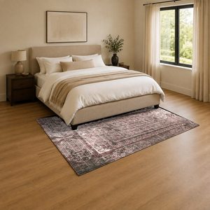 Alfombra de Chenilla Lavable a Máquina con Estampado Digital Oriental Tradicional en Terracota Dorado, Antideslizante, Modelo LXDP-0080 de RUGS DEPOT, Venta al Por Mayor - Product Image 3