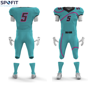Uniforme de football américain sur mesure en gros, nouveau design, manches courtes, uni, vierge, meilleure qualité, grande taille, respirant, haute qualité - Product Image 4
