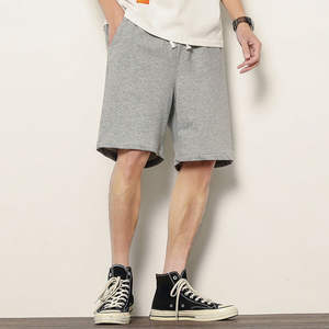 กางเกงขาสั้นผู้ชายผ้าเทอร์รี่คุณภาพสูง สไตล์สปอร์ต สำหรับฤดูร้อน  มีเชือกผูกเอว  รับสกรีนโลโก้ตามแบบ - Product Image 4