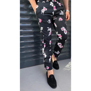 Pantalones Chinos Casuales para Hombre, Corte Ajustado, Elásticos, Tallas Grandes, Cintura Alta, Estampados, 100% Algodón, Diseño Personalizado, Turquía - Product Image 4