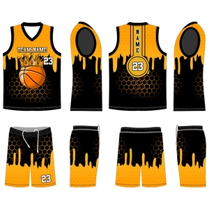 Camiseta de uniforme de baloncesto de alta calidad de América, pantalones cortos de camiseta de uniforme de baloncesto de malla Vintage con estampado Digital para todos los equipos - Product Image 6