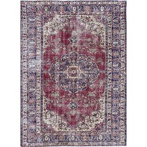 Tapis en laine noué à la main de grande taille, motif médaillon rouge et orange, pour la maison et le salon, tapis rectangulaire pour couloir - Pae-2419 - Product Image 1