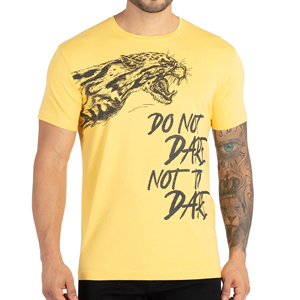 เสื้อยืดสำหรับผู้ชายผ้าโพลีเอสเตอร์/ ผ้าฝ้ายผสมพิมพ์ลายทรงหลวมระบายอากาศได้ดี - Product Image 1