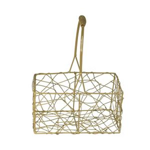 Handmade Golden-Metal Gifts Basket for Birthday Wedding Eid & Party Hot Selling Kitchen <b>Storage</b> for Special Occasions - Product Image 2