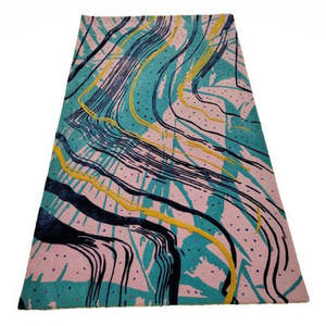 Alfombra elegante hecha a mano para interiores modernos - Product Image 1