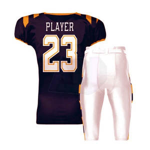 ชุดยูนิฟอร์มอเมริกันฟุตบอลที่ทนทาน ผลิตจากผ้าโพลีเอสเตอร์ผสมสแปนเด็กซ์ น้ำหนักเบา แขนสั้น เหมาะสำหรับการแข่งขันและการฝึกซ้อม - Product Image 2