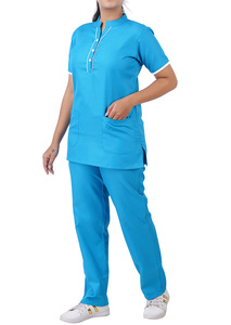 Vente en gros d'uniformes d'hôpital élégants, ensembles de blouses médicales, tissu jersey pour infirmières, personnalisable, combinaison de travail à manches courtes unisexe - Product Image 5