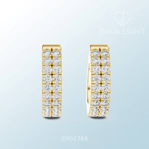 Daily Wear and Bulk Export Supply Certified Round <b>Cluster</b> Earrings with Elegant Design for Wedding Fashion - Product Image 3